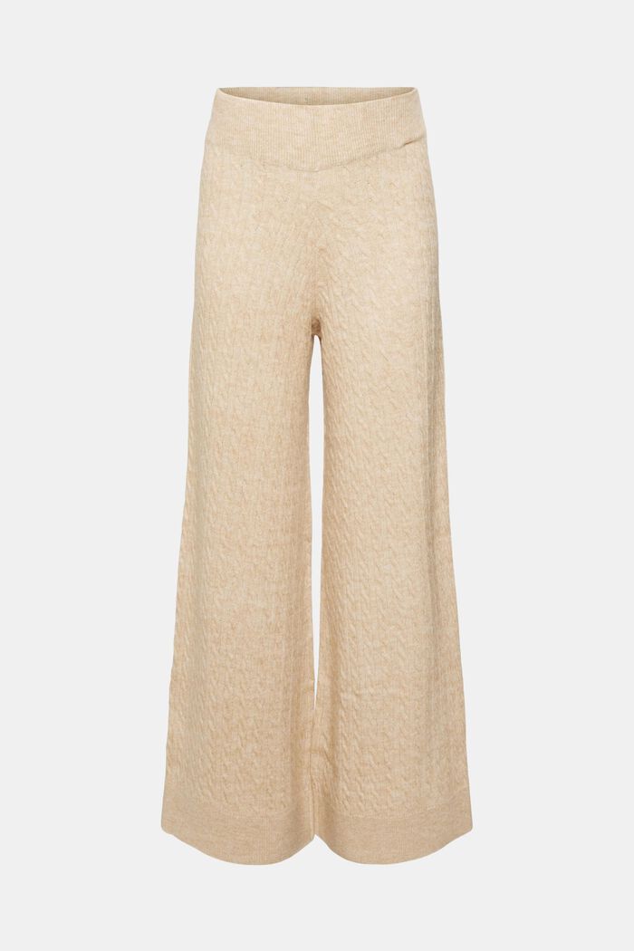 Cable knit trousers, SAND, detail image number 6